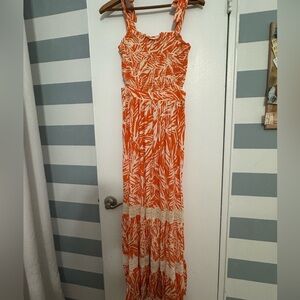 Sincerely Jules Tropical Maxi Dress Size S